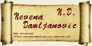 Nevena Damljanović vizit kartica